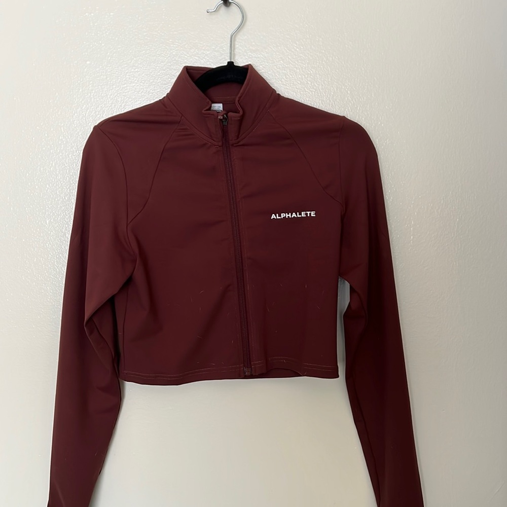Alphalete crop track jacket